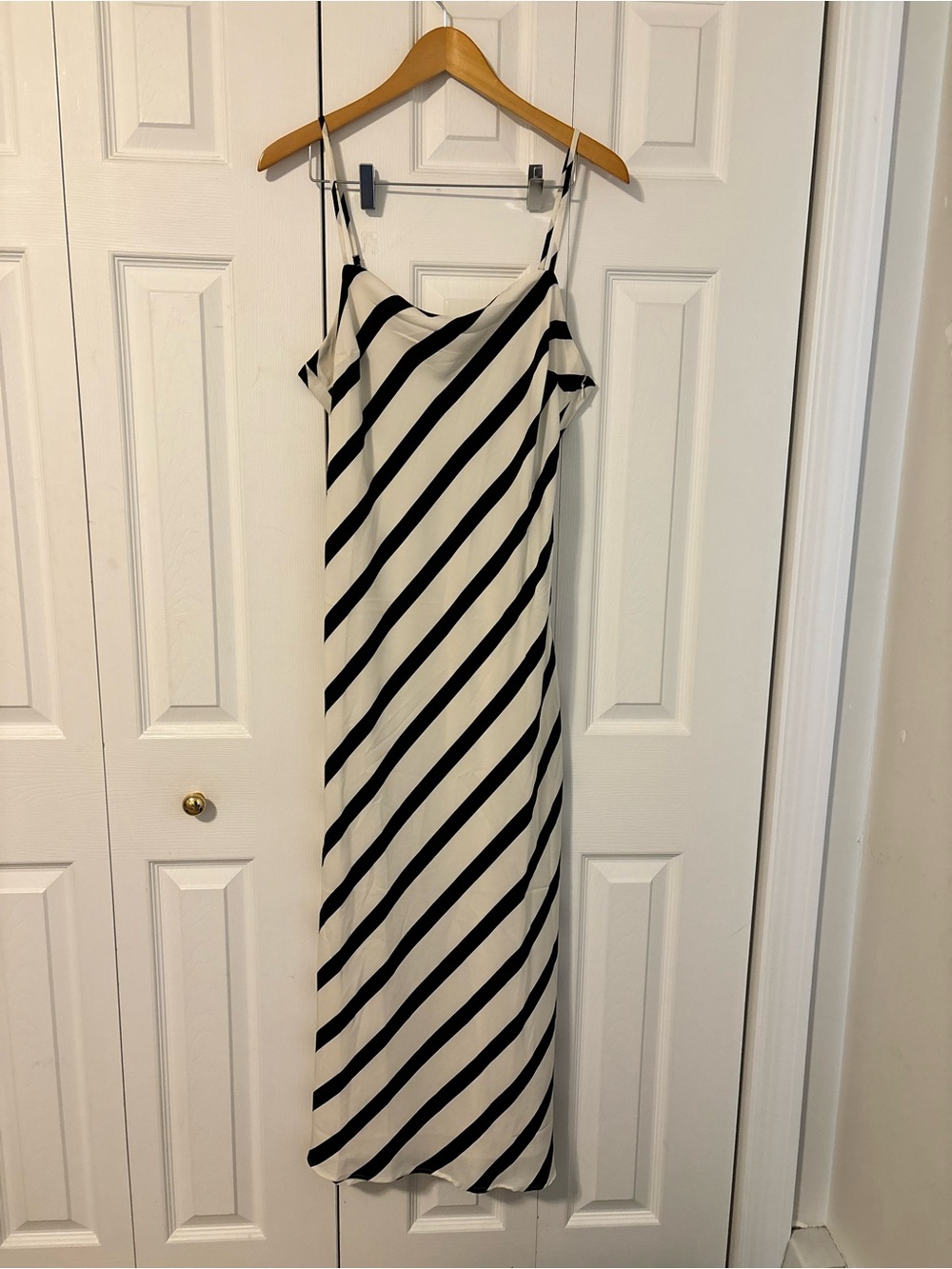 A&F Stripe Cowl Neck Slip Maxi Dress NEVER WORN - Picture 2 of 9